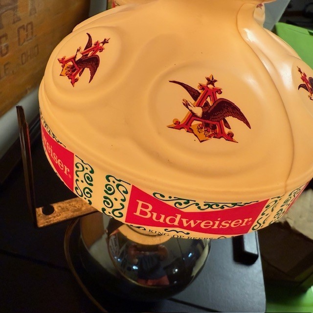 Nice Pair of Budweiser Beer Lantern Sconce Lights Vintage