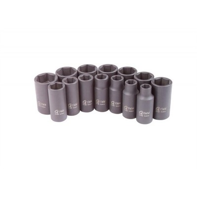 Sunex Tool 312MRD 3/8'' Dr 12mm Semi-deep Impact Socket