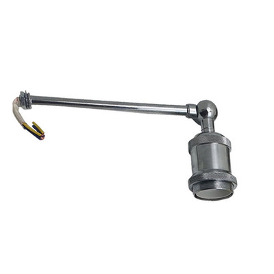 Wandleuchte Chrom Metall langer Arm E27 verstellbar kurzer Halter 25 cm Vintage CE UK