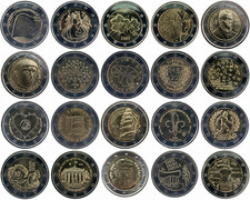 2euro Gedenkm&uuml;nzen Konvolut 01 unzirkuliert