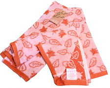 Fall Kitchen Towels Leaves LAUREL GROVE 8" x 28" 100 Cotton NEW