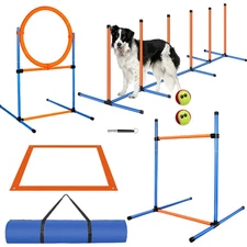 JMMPOO Dog Agility Training 72-Piece Obstacle Course Starter Kit