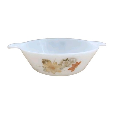 JAJ Pyrex Autumn Glory kleine Gemüse-/Puddingschüssel mit Lippen 7,5'' lang Vintage