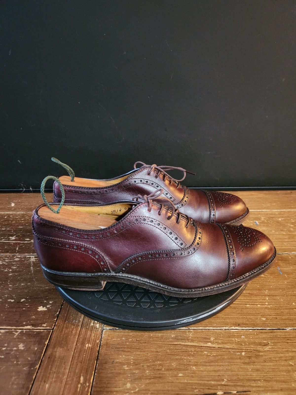 Alden 908 Burgundy Calfskin Medallion Tip Bal | Alden Model Project