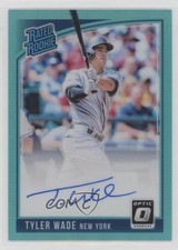 2018 Donruss Optic Rated Rookie Signatures Aqua Prizm 19/125 Tyler Wade Auto 8k4