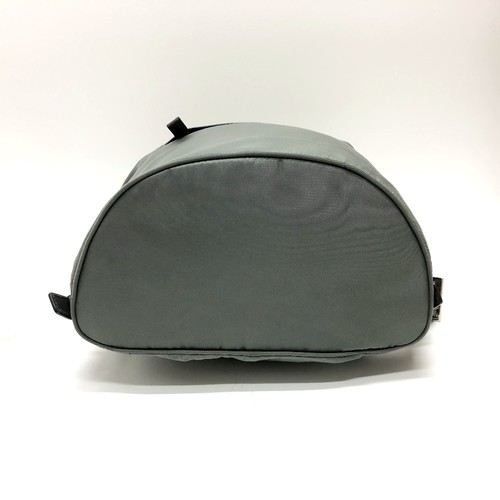 PRADA BZ0032 Triangle logo bag Backpack Leather gray/SilverHardware - Afbeelding 3 van 9