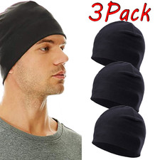 3-PACK Military Tactical Beanie Skull Cap Winter Warm Fleece Windproof Ski Hats