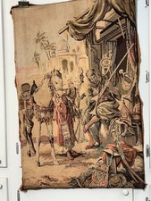 VINTAGE MADE in BELGIUM MEDIEVAL SCENE TAPESTRY HIGH QUALITY EXQUISITE