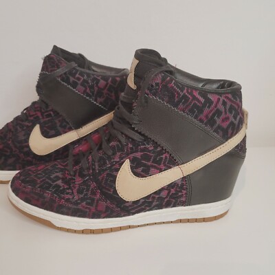  NIKE DUNK SKY HI DAMEN LILA TRIBAL KEILABSATZ SNEAKER UK 6 EUR 40