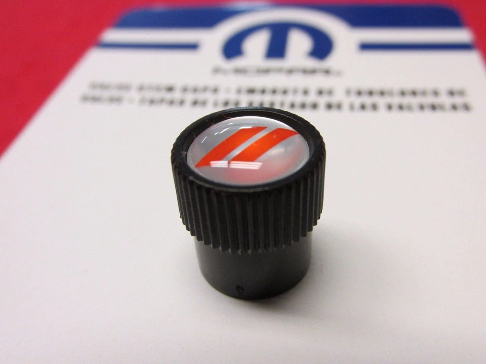 Dodge Ram tire valve stem caps Black And Silver w Dodge Logo NEW OEM MOPAR - Image 4 of 4