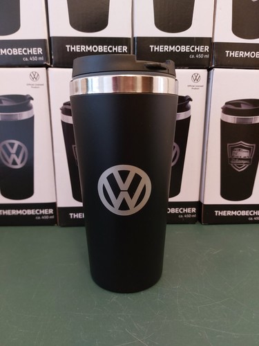 VW Bulli Thermobecher | Travel Mug | 450 ml Edelstahl schwarz zum aussuchen NEU - Bild 5 von 5