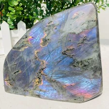 Natural Purple Labradorite Quartz Crystal Freeform Mineral Specimen 2020g