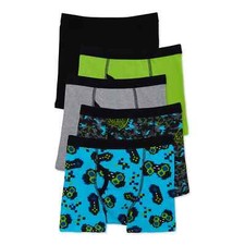 Wonder Nation Boxer Briefs Underwear Boy Small Multicolor Elastic Waist, 5 Pack