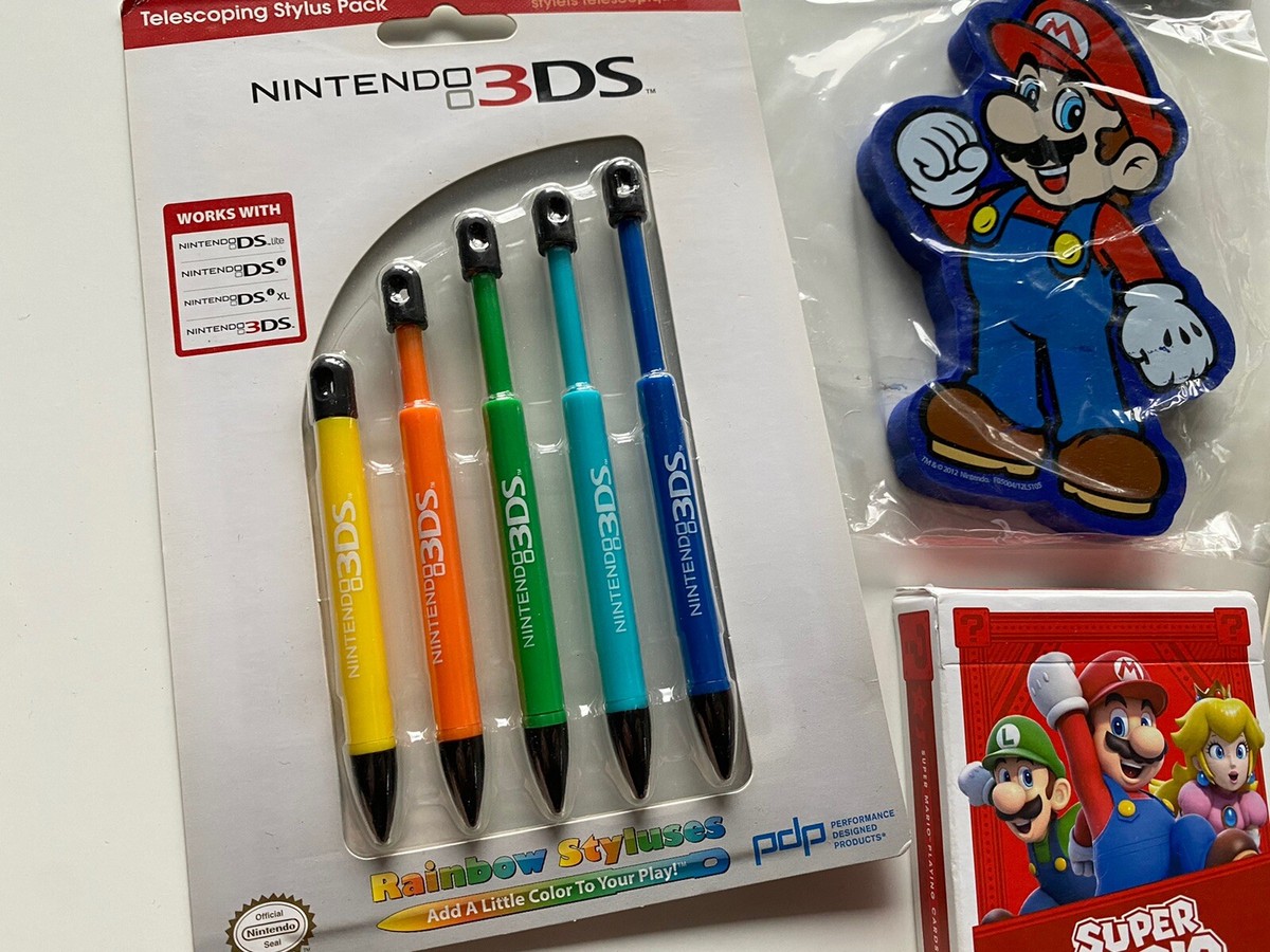 Nintendo 3ds Super Mario, Mario Bros Set Of Stylus/screen