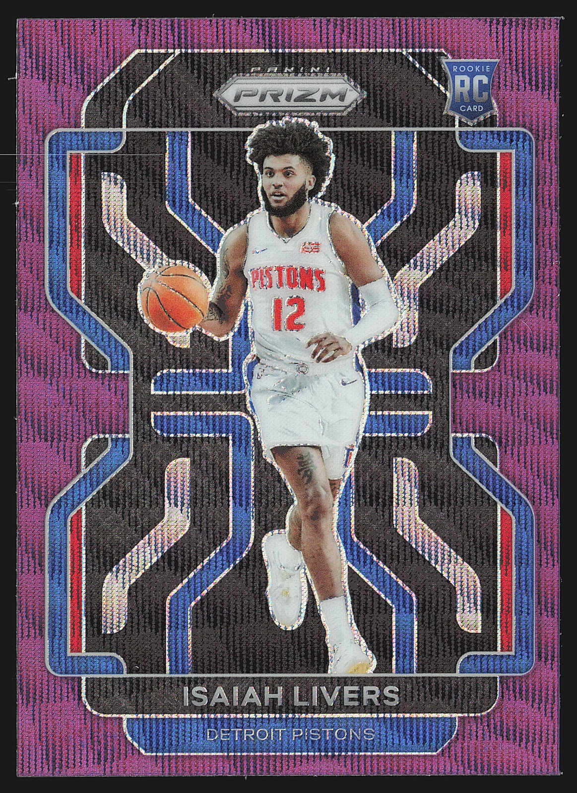 2021-22 Panini Prizm #296 Isaiah Livers Purple Wave RC