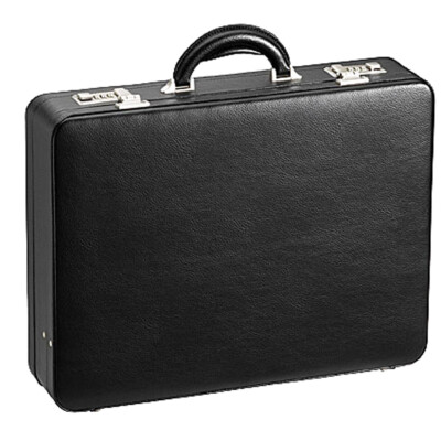 Pilotenkoffer 46 cm Aktenkoffer 15 LI plus Erweiterbar Schwarz D & N   Bowatex
