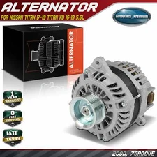 New Alternator for Nissan TITAN 17-19 TITAN XD 16-19 5.6L 200A 12V CW 7-Groove