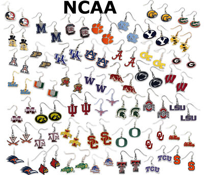 NCAA PICK YOUR TEAM dangle drop charm earrings