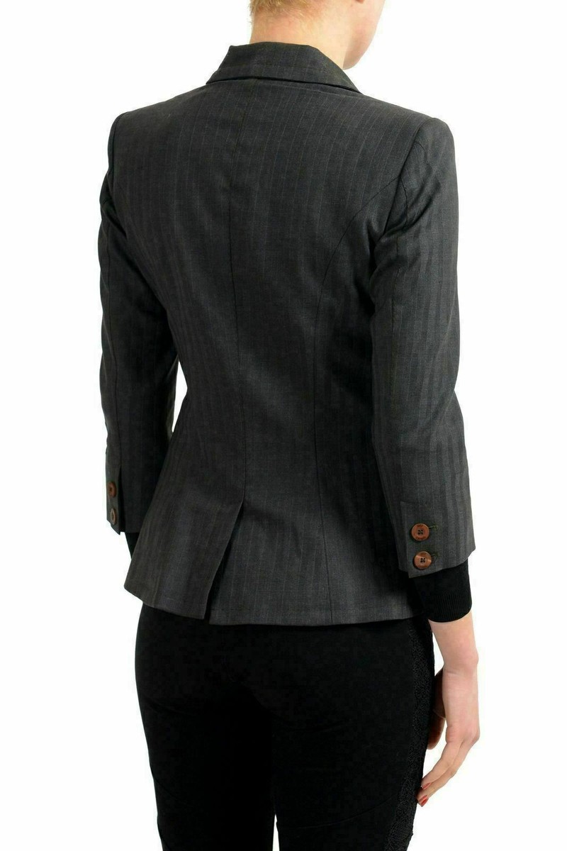 Blazer Femme Just Cavalli En Laine Gris étincelant - Taille S (IT 40), Double Boutonnage
