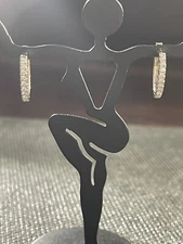 Small earrings  With Diamonds 10K WG 2.1wt