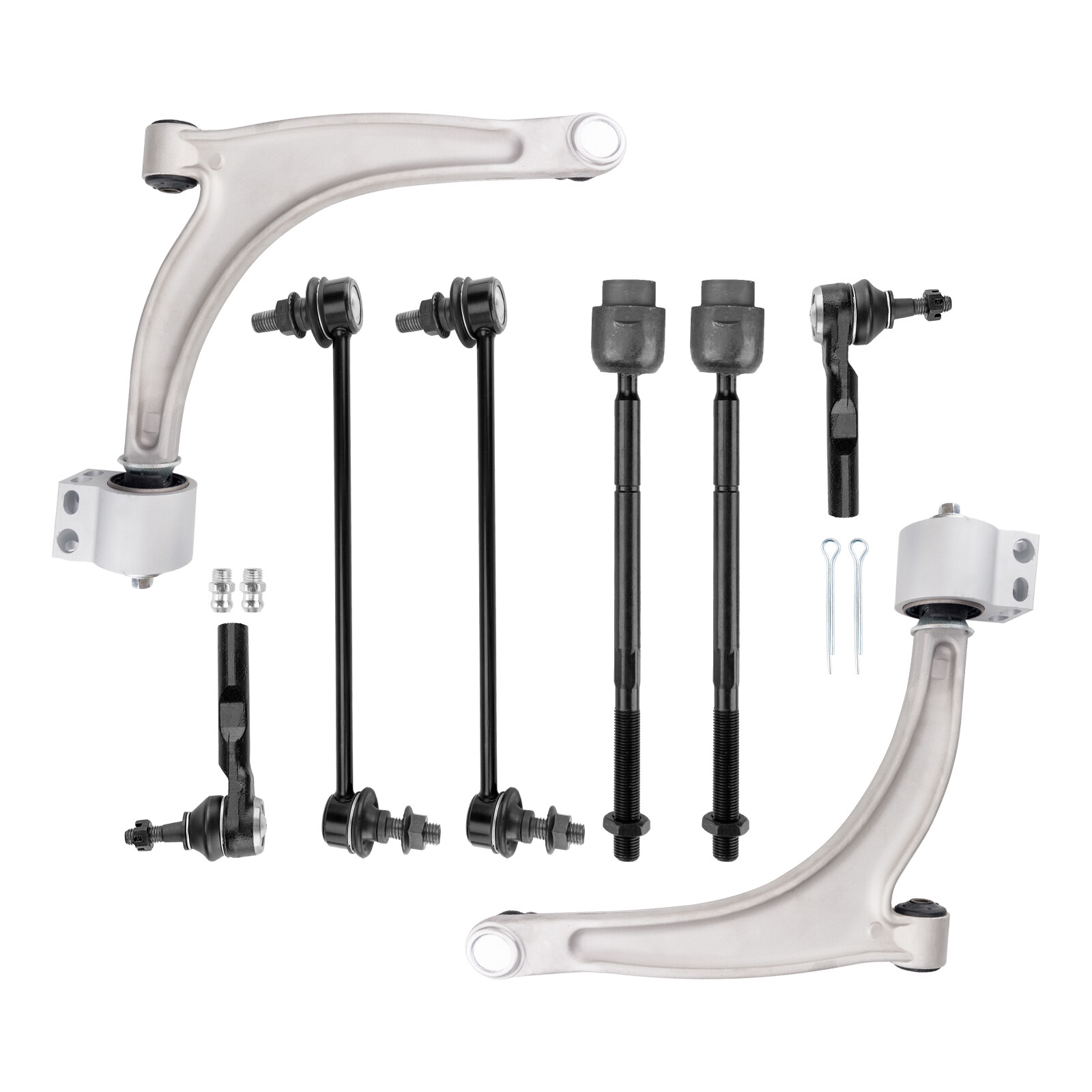 Pontiac G6 2005-2010 8pc Front Suspension Kit - Control Arms Sway Bars Tie Rods