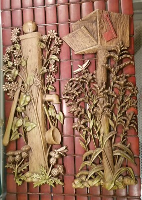Mid Century Rural Country Mailbox & Water Pump 3D Wall Art Burwood Products