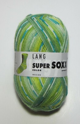 100g ball LANG SUPER SOXX COLOR sock Fingering weight knitting yarn #901 0209