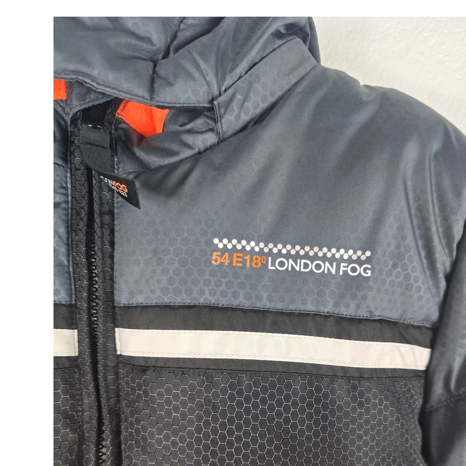 LONDON FOG BOY'S 54 E18 Winter Athletic Snow Puffer Jacket Coat 14/16 — 第 2/4 张图片