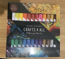 Watercolor Paint - Set of 24 - 12 ml each - 3 Free Brushes NEW