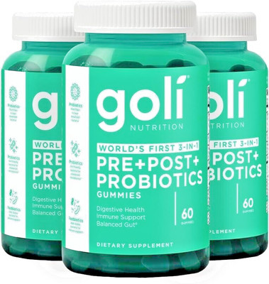 Goli Nutritional Supplement, Pre+Post+Probiotics Gummy - 180 Count