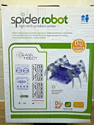Spider Roboter Zum Selbermachen Kit High Tech Unterricht Wissenschaft pädagogisches Spielzeug Alter 10+ Brandneu in Verpackung