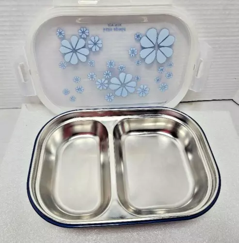Kate Spade New York Lenox Divided Container Lunch Box & Lid, Nolita Blue Daisy