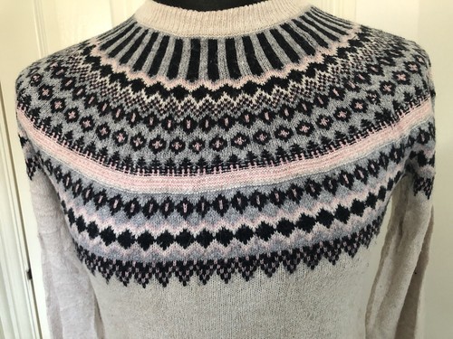 LOGG Knitted Jumper Grey Cream label of graded goods CB04 - Picture 5 of 5