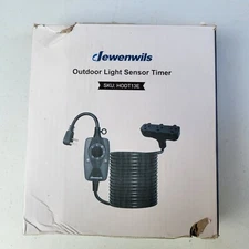 DEWENWILS Outdoor Light Sensor Plug in Outlet Timer  24 FT Extension Cord , g165