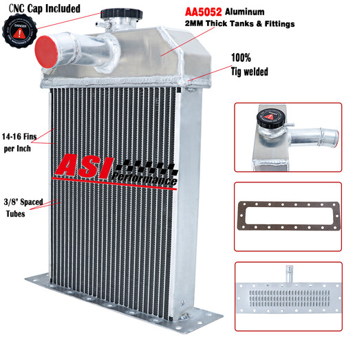 Aluminum Radiator For International Farmall Cub LoBoy #351878R91 ...