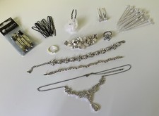 Hochzeitsschmuck Kette Haarschmuck Ringe Armkettchen Hochzeit (Komplettpaket)