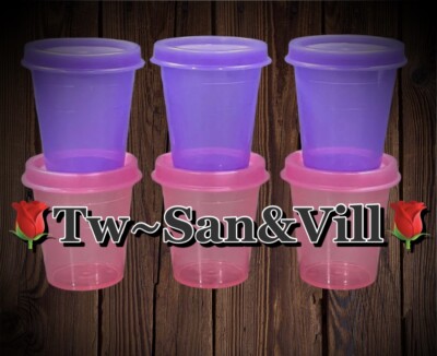 Tupperware Tupper Mini Midgets Container 2oz Set of 6 Assorted Vibrant Seal New