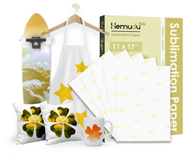 110 Sheet Hemudu Sublimation Paper 11x17 for Inkjet Cotton Poly T-shirt Mug 126g