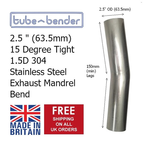 Pipe Bends And Elbows 2.5 (63.5mm) 304 Stainless Steel Exhaust