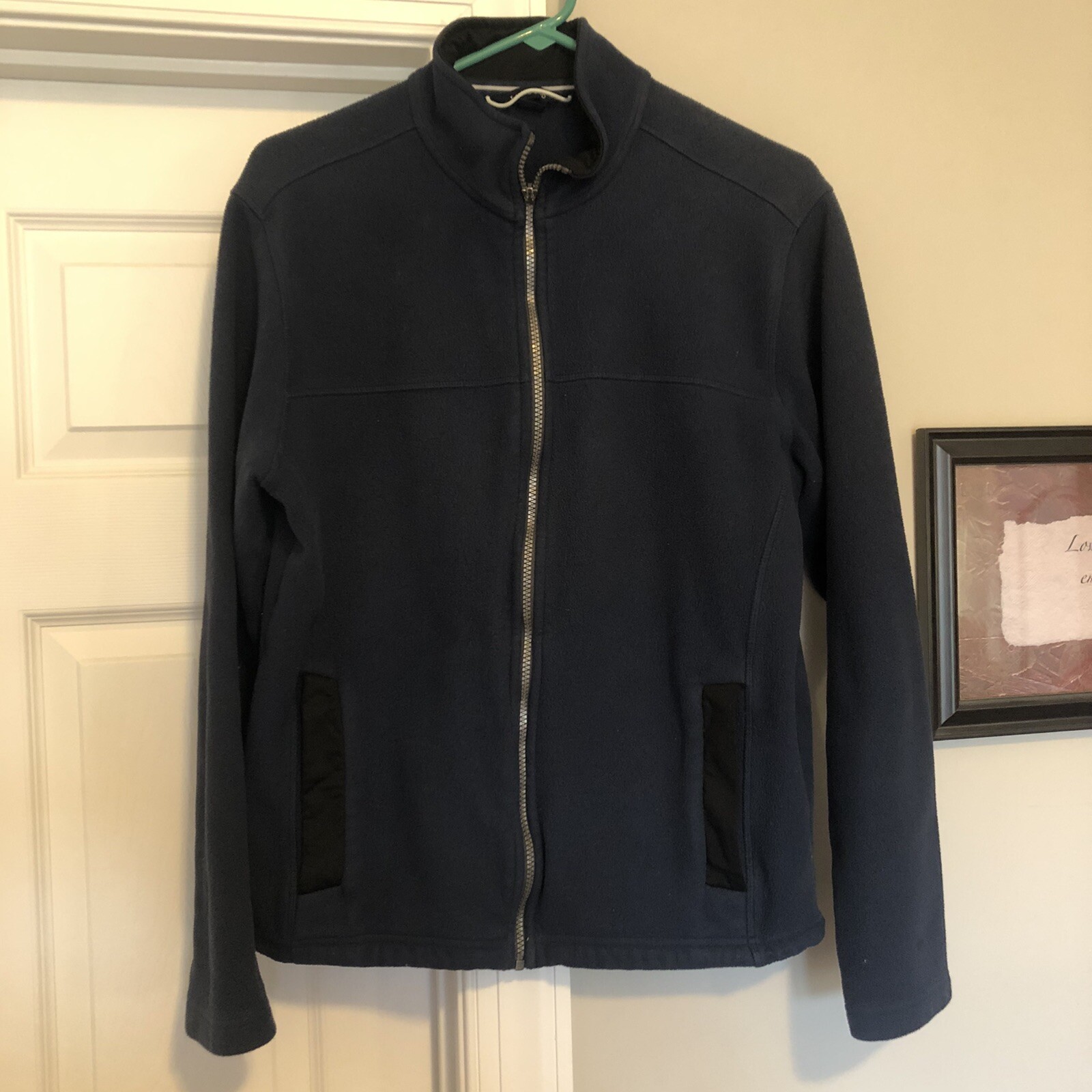 Lands End Mens Fleece Jacket Spring/Fall Blue Size M (J2922B) eBay