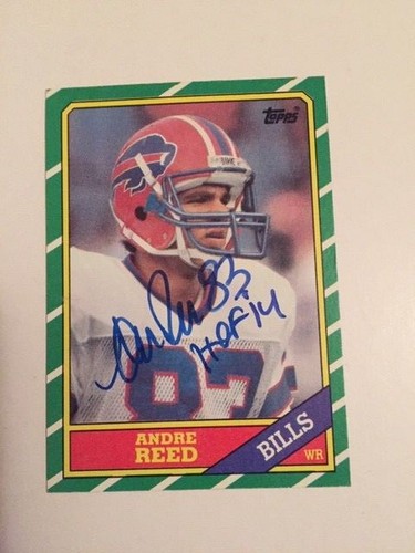 Buffalo Bills Andre Reed Signed 1986 Topps Rookie Card EBay