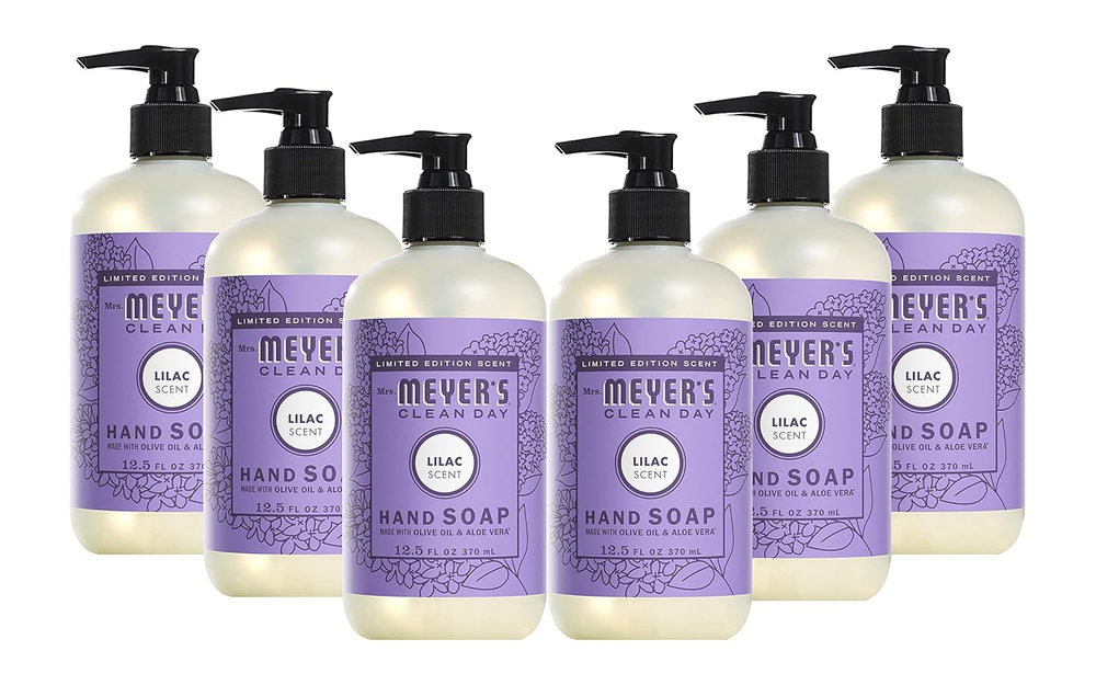 Liquid Hand Soap Bottle, Lilac, 12.5 Fl Oz (Pack of 6)