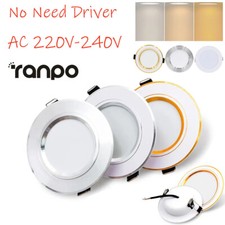 LED Recessed Ceiling Downlight Round Bright Lamp No Need Driver AC 220V 5W-18W