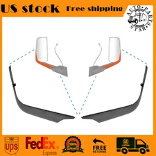 Door Mirror Arm Cover Black LH & RH Side For 2018-2023 Freightliner Cascadia