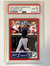 2020 Panini CHRONICLES RED /100 KEN GRIFFEY JR PSA 10 POP 1 REGISTRY