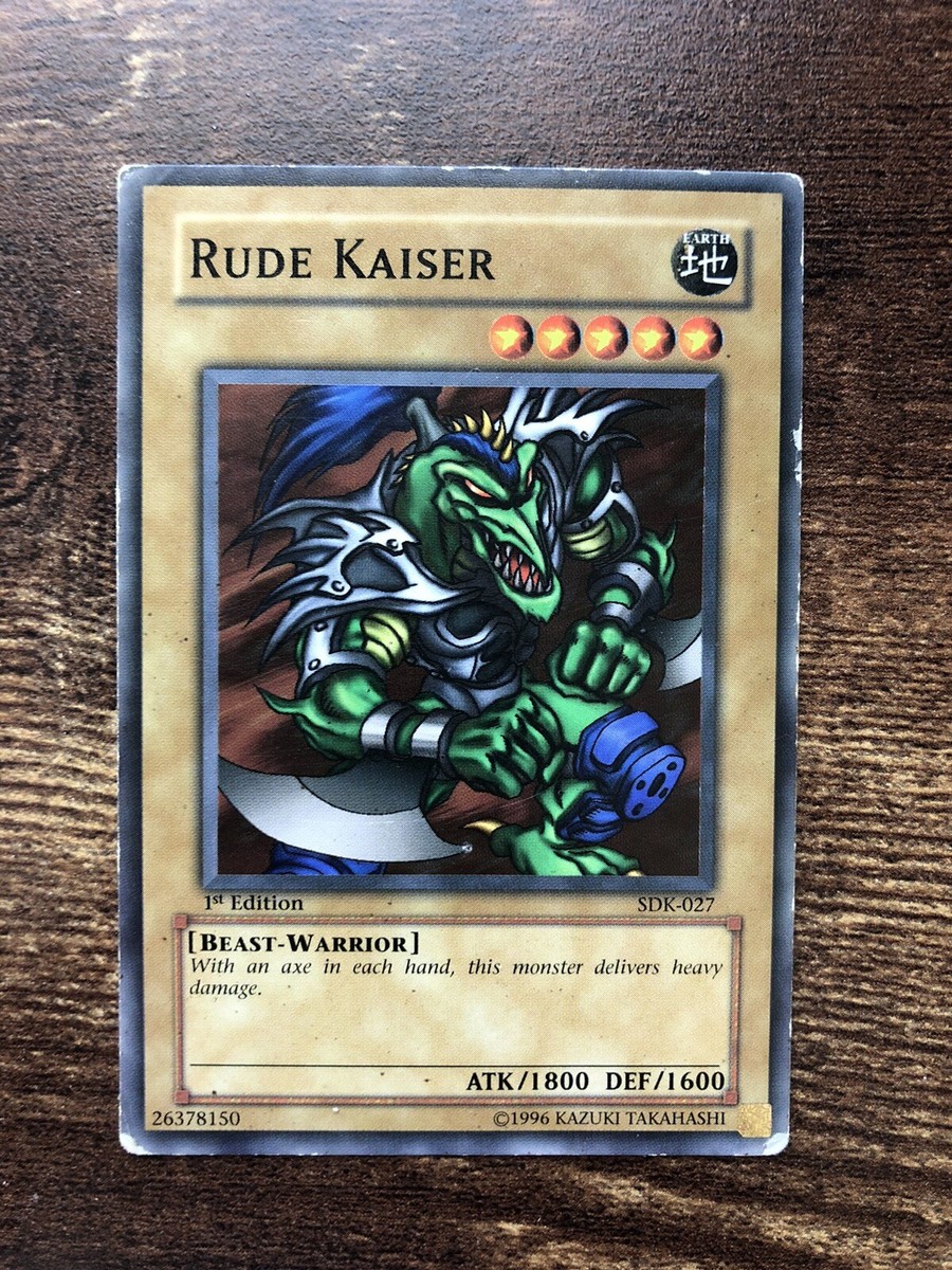 Yugioh Card Rude Kaiser SDK 027 1st Edition | eBay