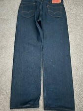 Levi's 501 Original Shrink To Fit Button Fly Jeans Rigid Blue Jeans 38x32