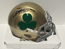 RICKY WATTERS Signed Autographed Notre Dame Irish SHAMROCK Mini Helmet BAS COA