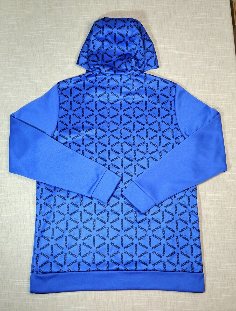 NIKE NSW Mens Hoodie Thermafit Allover Logo Pullover Sweater