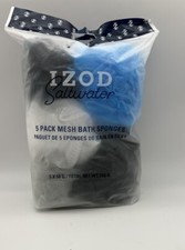 Izod Saltwater Mesh bath sponges Set of 5 New in package